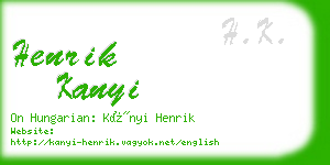 henrik kanyi business card